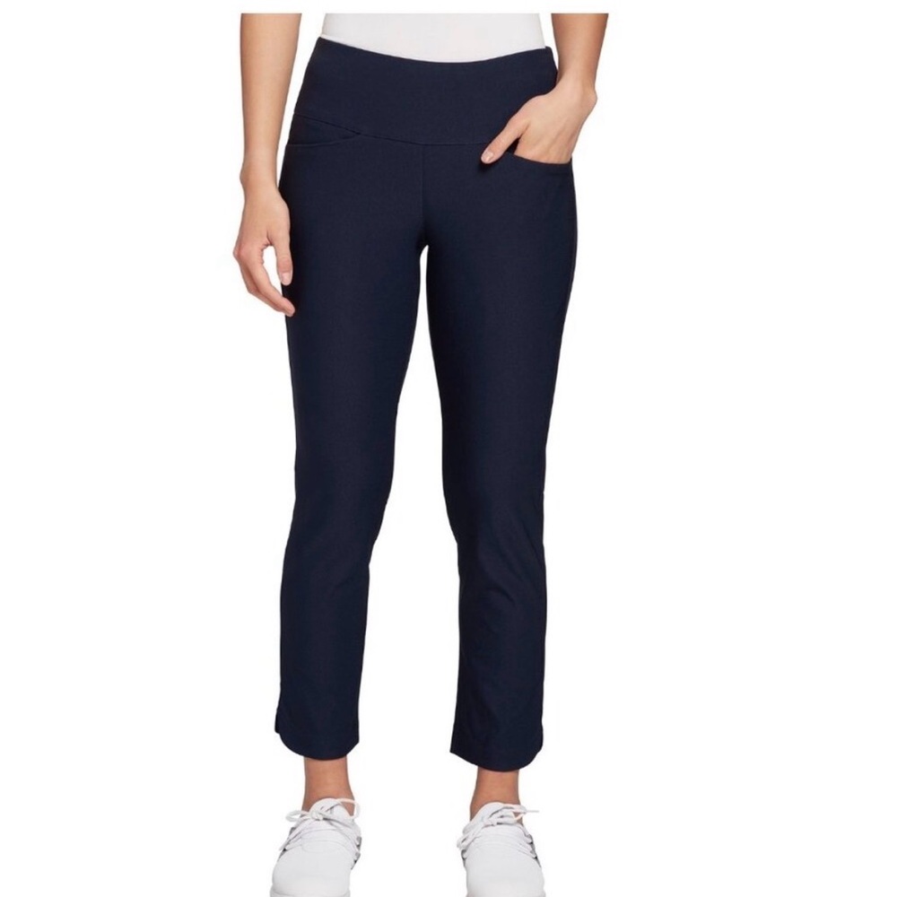 NEW Cond. Lady Hagen Women's Tummy Control Pull-On Athletic Slacks UPF 50+ Navy